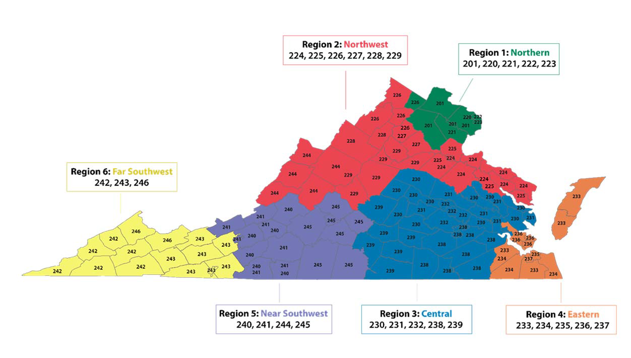 LORPAVI service area map covering Northern Virginia